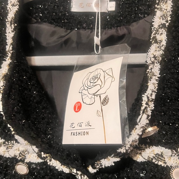 Luxury Look Blazer Jacket Large NWT Boutique Reminiscent of High Fashion - Picture 6 of 6